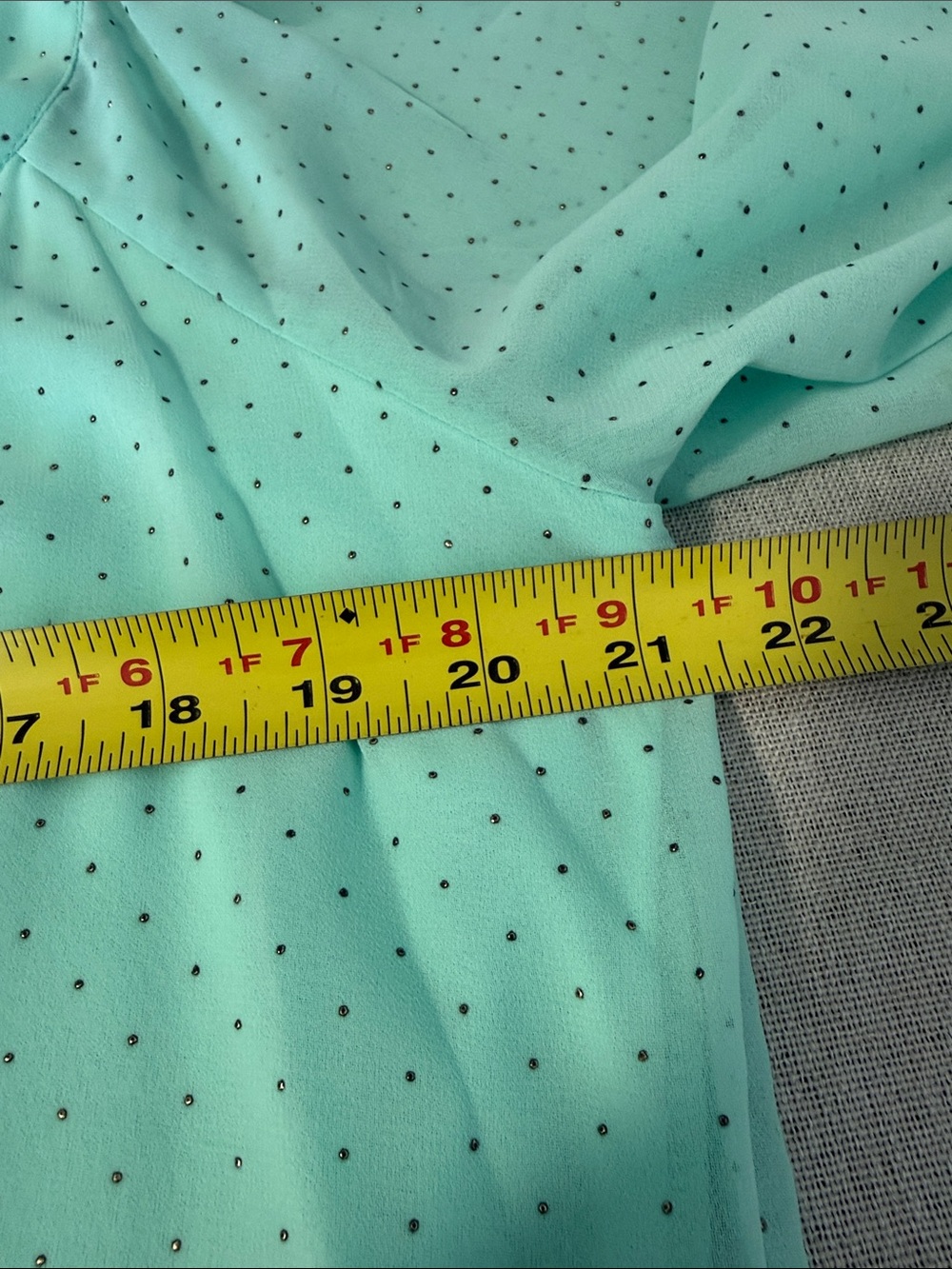 Dress barn Women’s Mint Green Tie-Neck Blouse SZ 1X - Picture 10 of 14